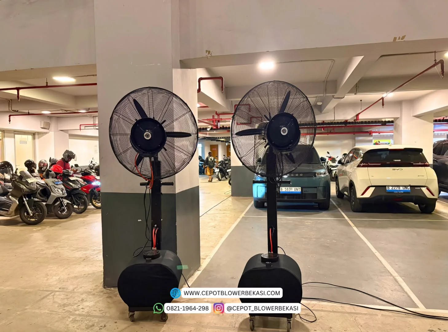 Sewa 2 unit kipas angin air blower Mistyfan di Kisel Group, TB Simatupang, Cilandak, Jakarta Selatan
